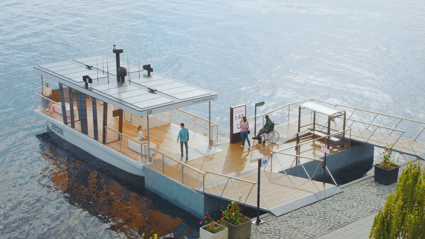 The Zeam autonomous electric ferry has a capacity for 25 passengers