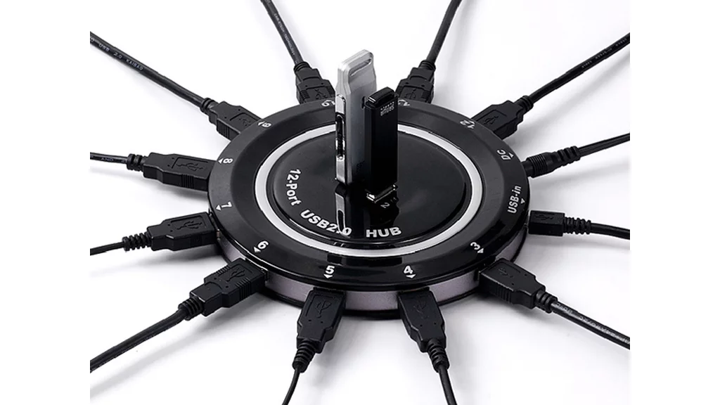 Sanwa's 12-port USB hub demands attention
