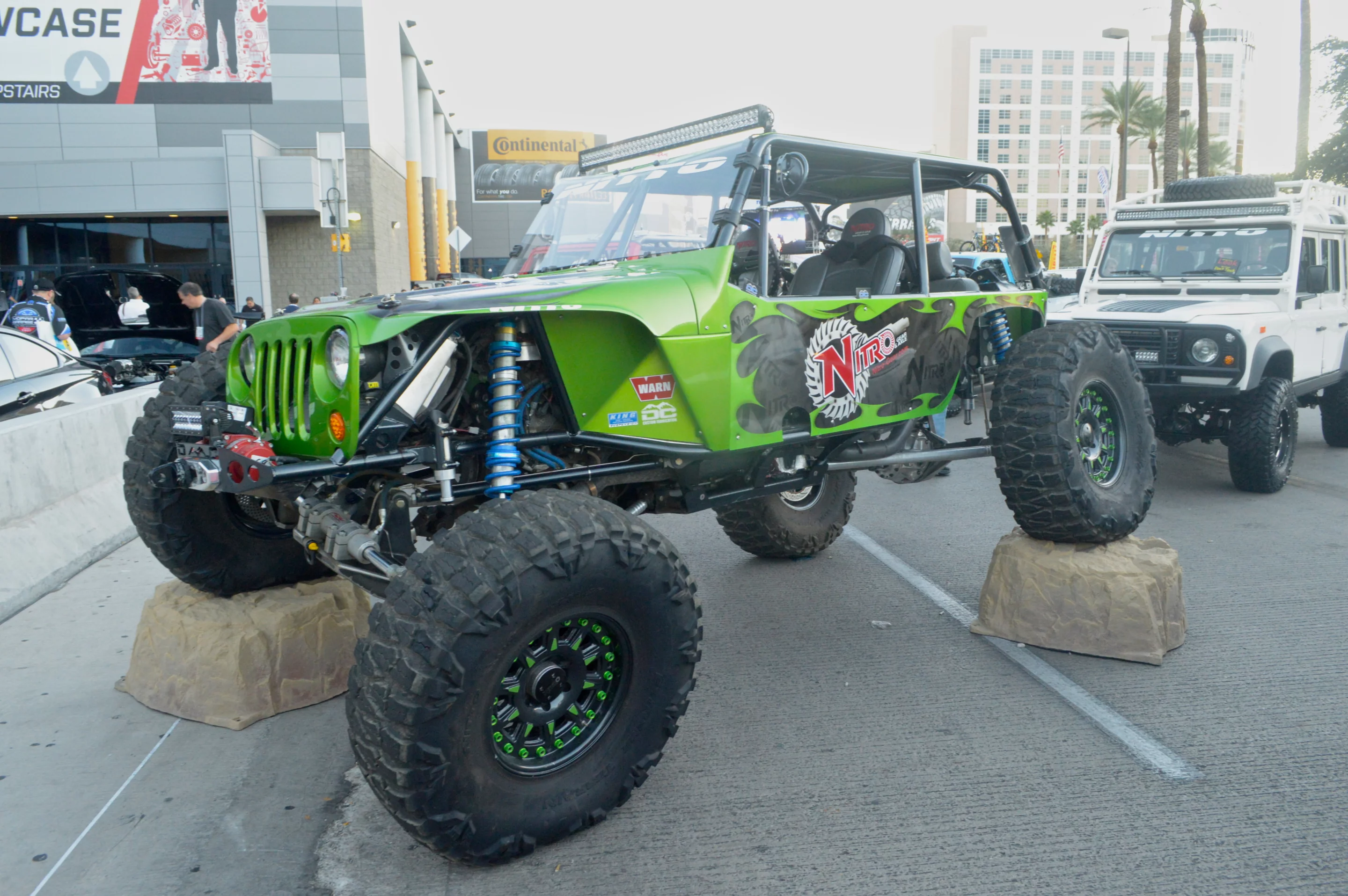 The Nitro Gear & Axle Jeep shows off its suspension (Photo: C.C. Weiss/Gizmag)