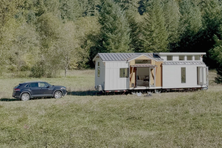 Tru Form Tiny's latest model has a length of 36 ft (11 m) and provides a spacious and pet-friendly interior