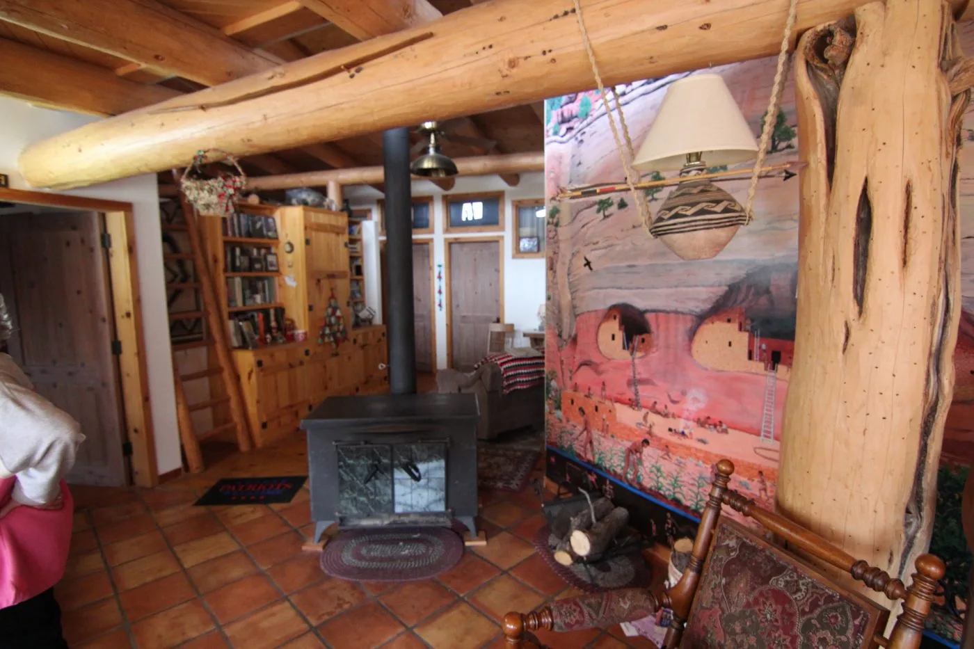 Cliff Haven is heated by a wood burner