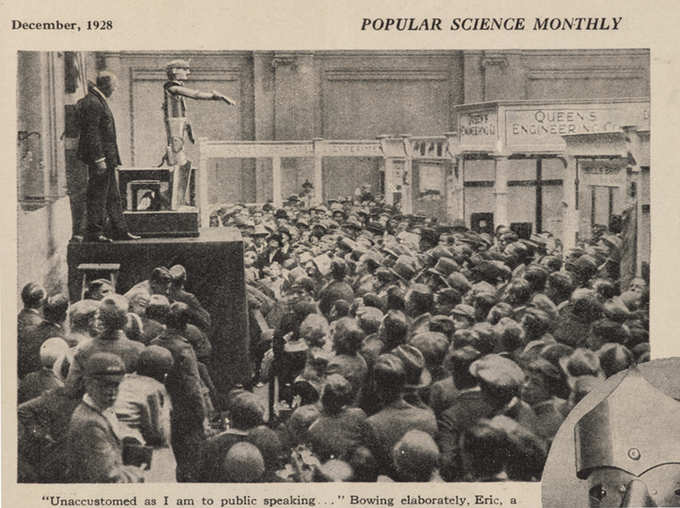 When the Duke of York declined to open a society exhibition in 1928, members decided to build a robot to do the job