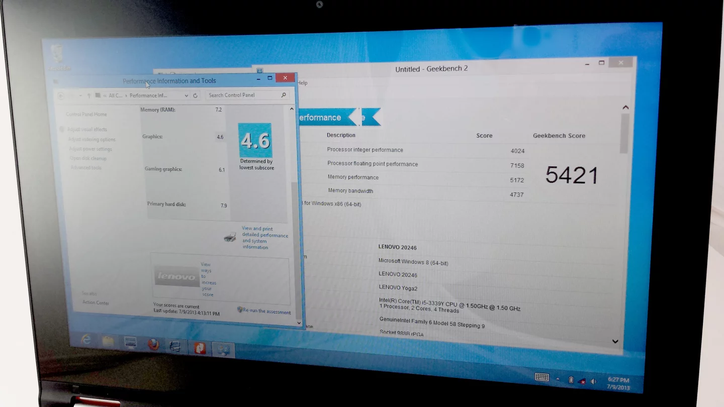 The Yoga 11S didn't exactly blow away the benchmarks we threw at it, but performance should suffice for most uses