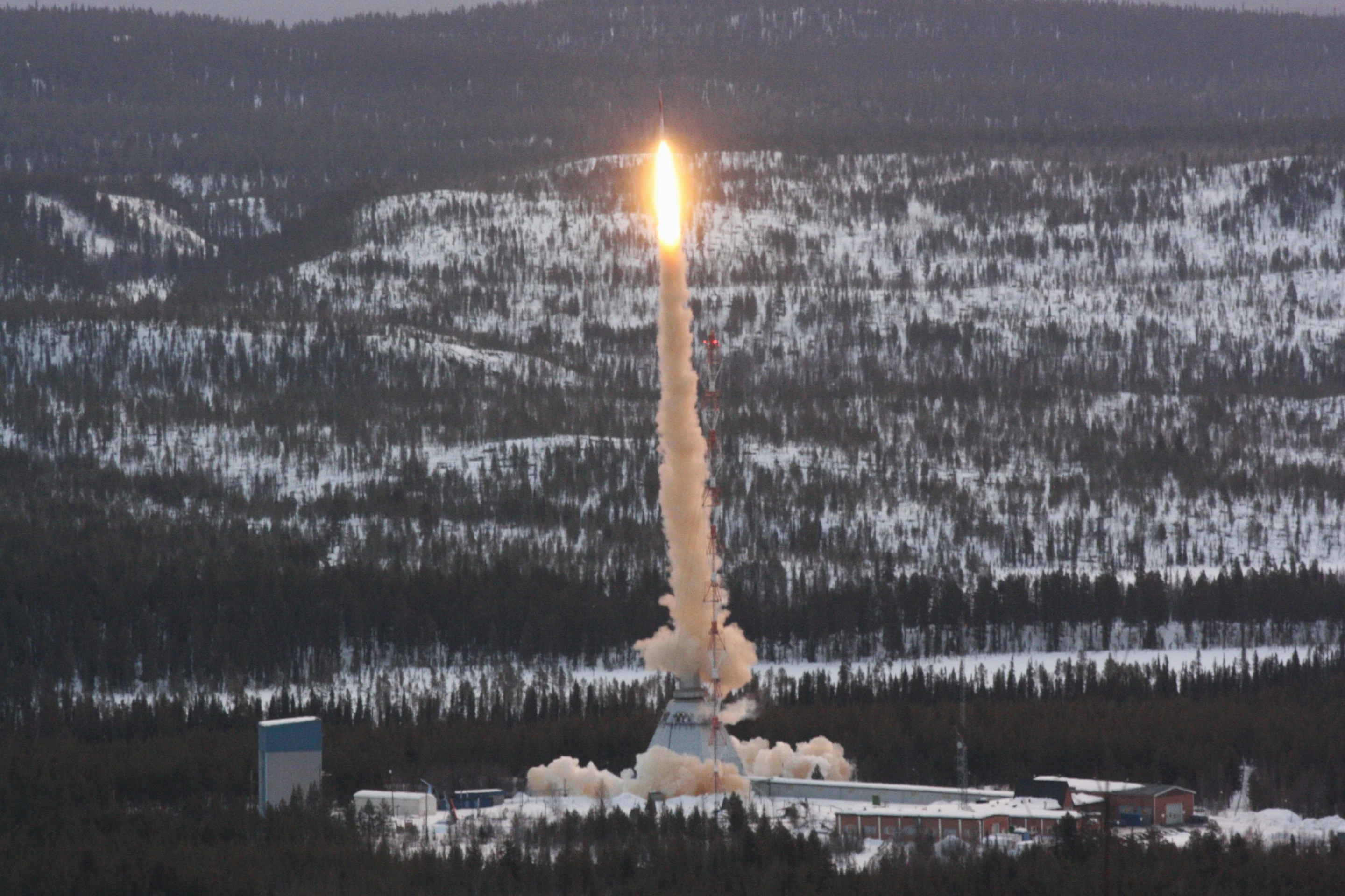 Launch of the rocket TEXUS-49 (Image: Adrian Mettauer)