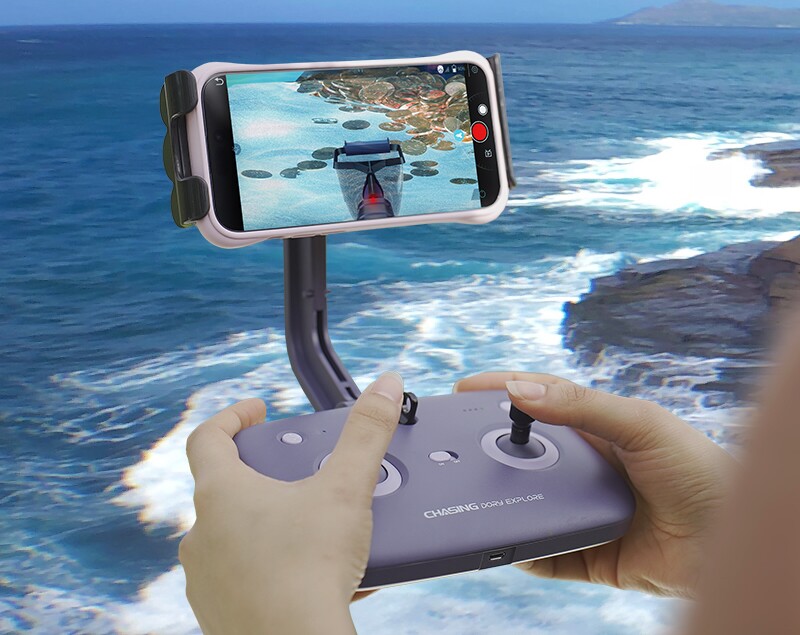 The Dory Explore comes with a joystick remote included – that remote is an optional extra for the standard Dory