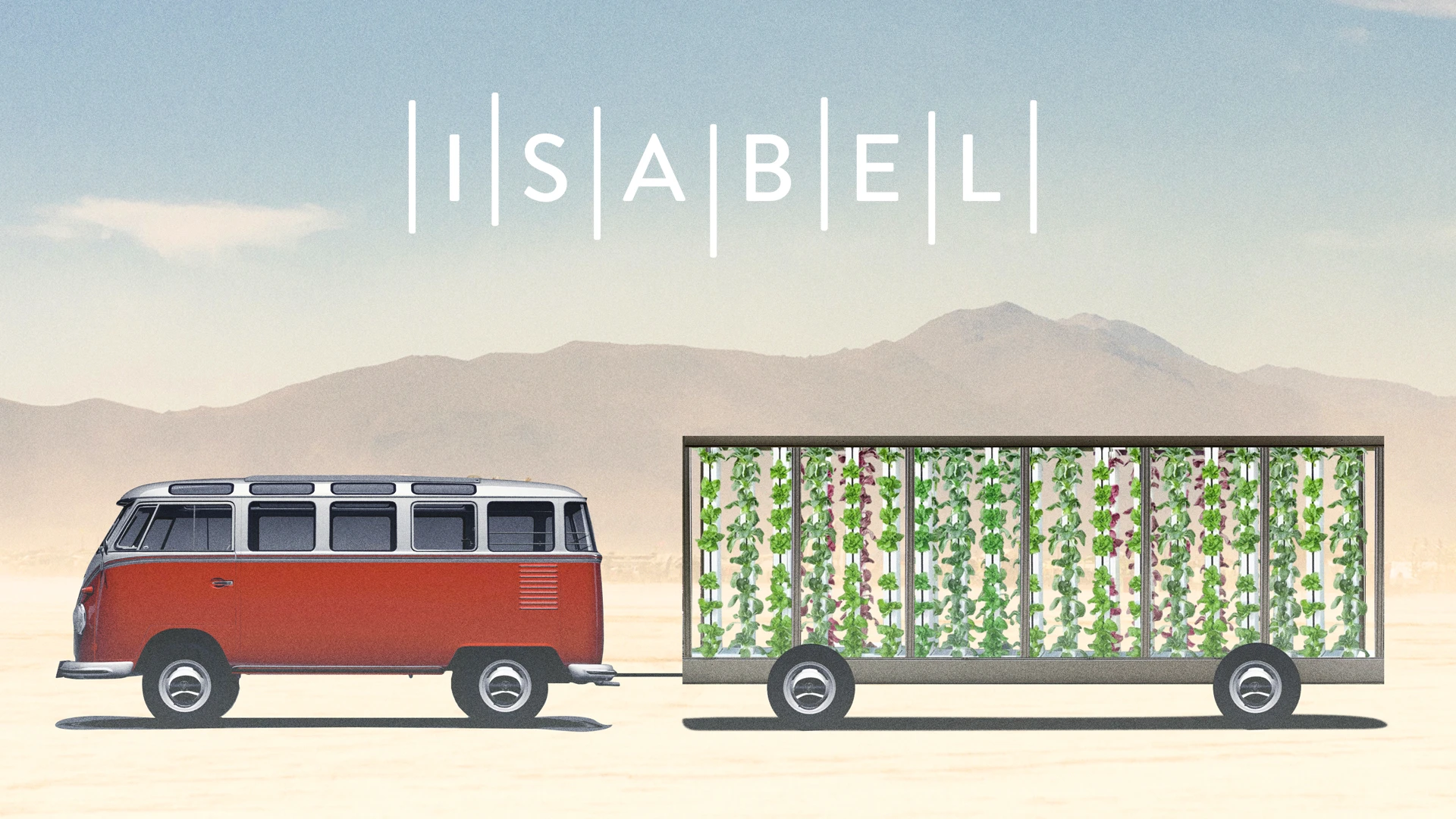 Inside an Airstream trailer fitted with plexiglass, vertical stacks will be used to grow crops, including kale, tomatoes and cucumber