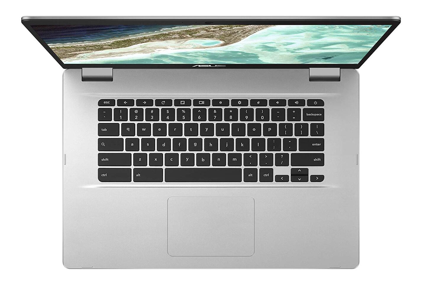 The Asus Chromebook C523 rocks a full-size chiclet keyboard