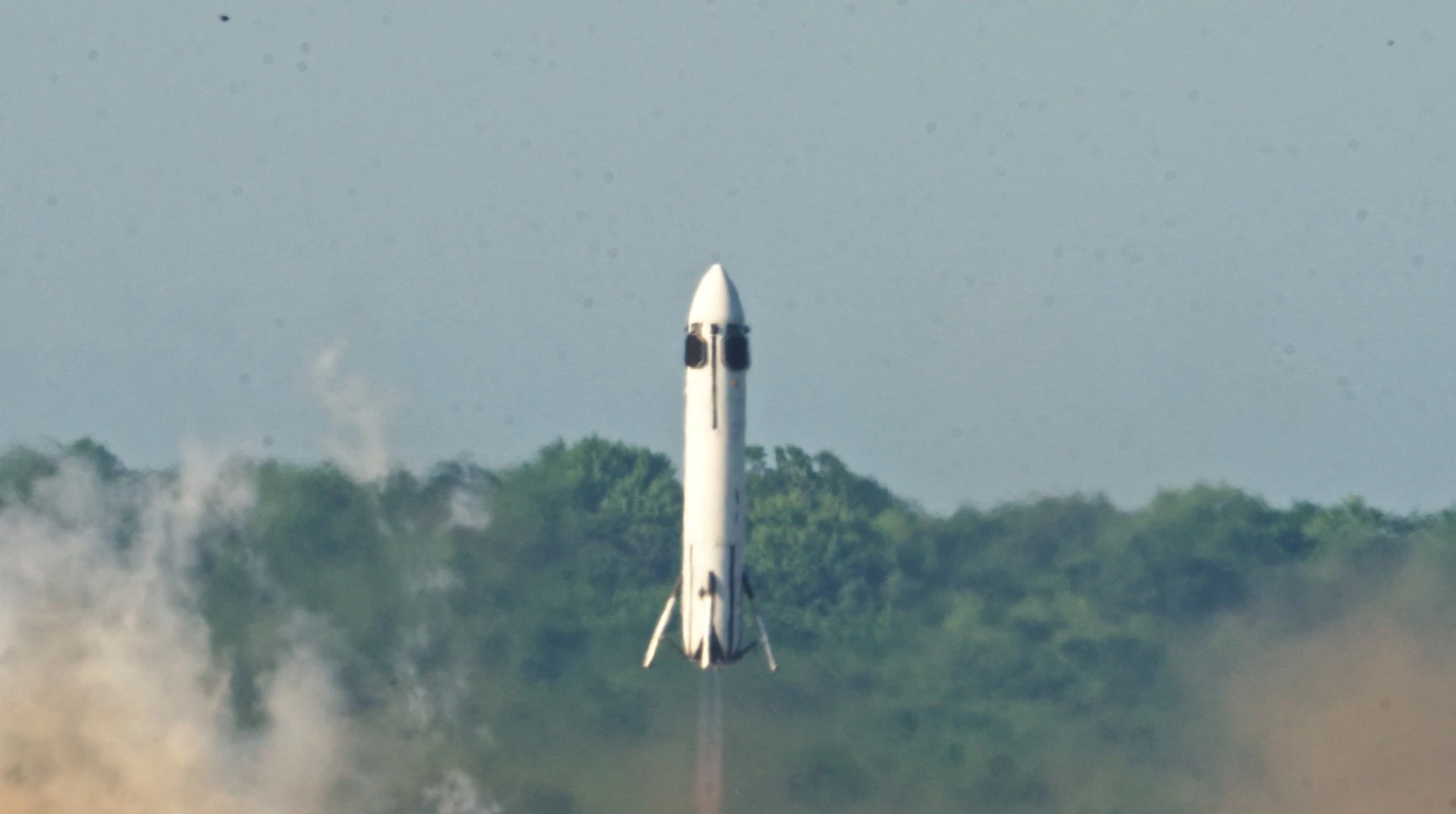 The Honda rocket touching down