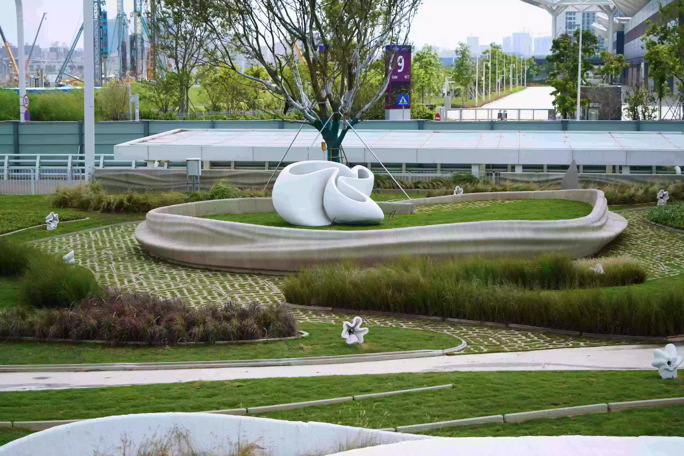 The 3D-printed park was created for the Shenzhen World Exhibition and Convention Center