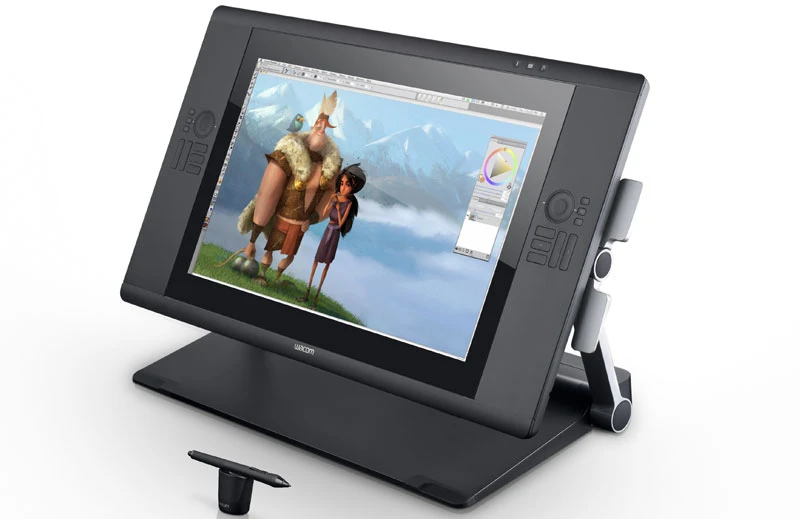 The Wacom Cintiq 24HD touch features a 24 inch 1,920 x 1,200 pixel widescreen HD display capable of displaying 1.07 billion colours and 97 percent of Adobe's color gamut
