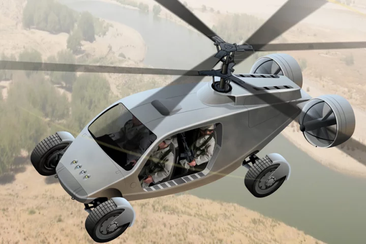 The AVX TX fly-drive vehicle boasts VTOL capabilities