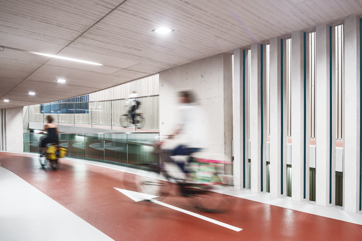 The largest bike parking garage in the world at Utrecht Central Station has room for more than 12,000 bicycles