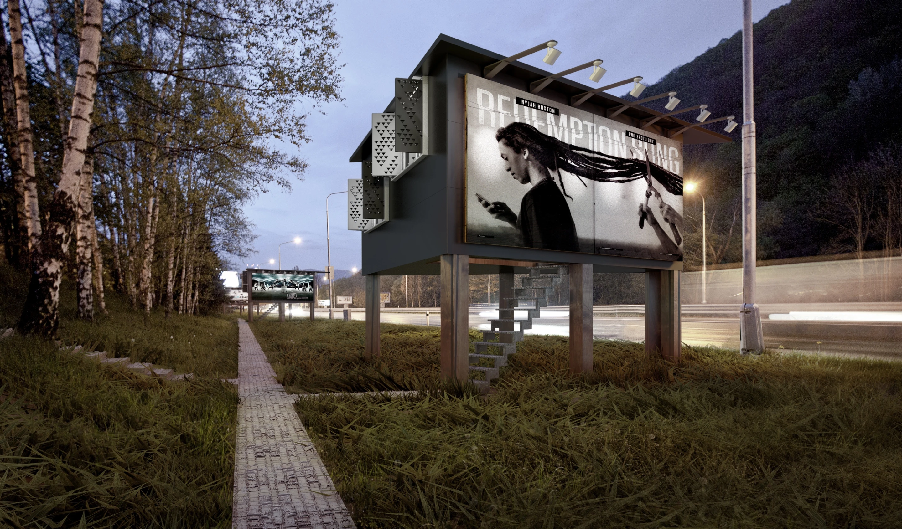 Access is gained via steps (Image: DesignDevelop)