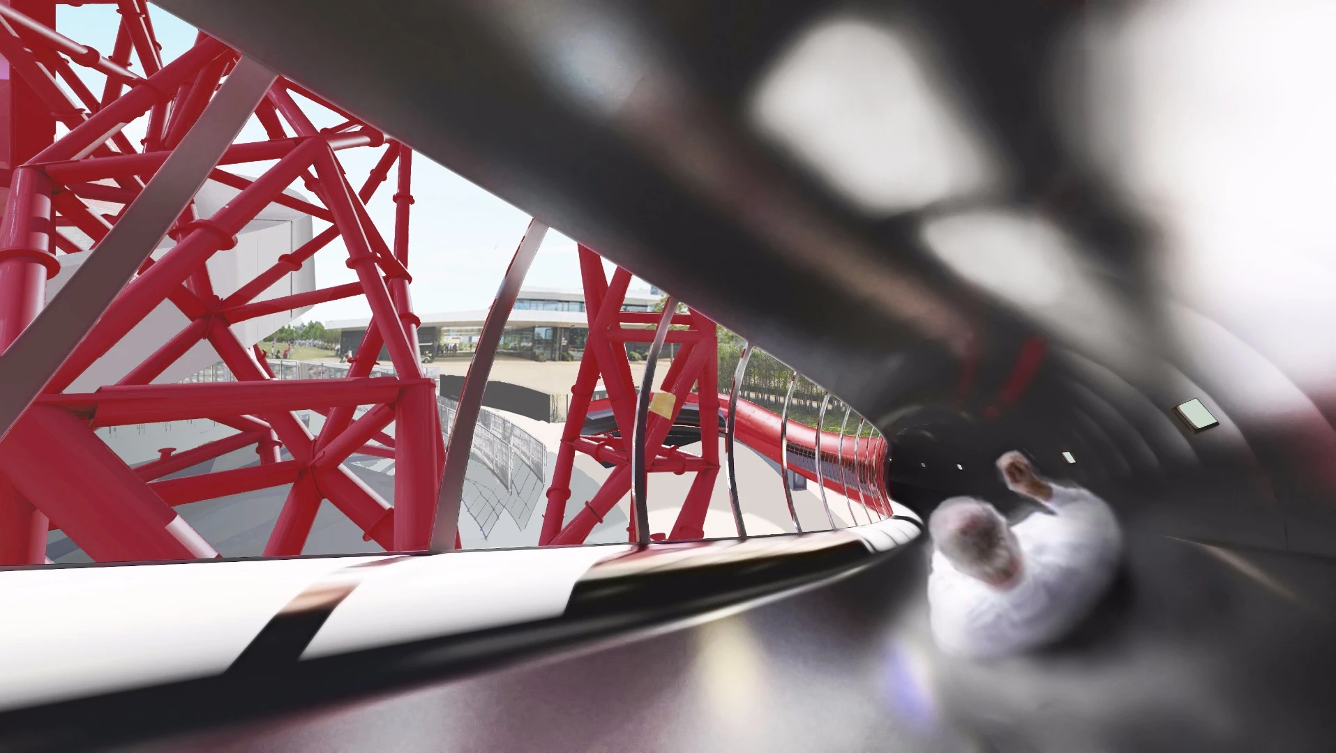The slide will weave around the ArcelorMittal Orbit and will get visitors to the bottom in just 40 seconds
