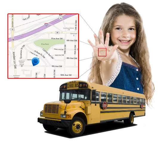 Kidtrack identifies young bus-riders by reading the unique vein patterns of their palms