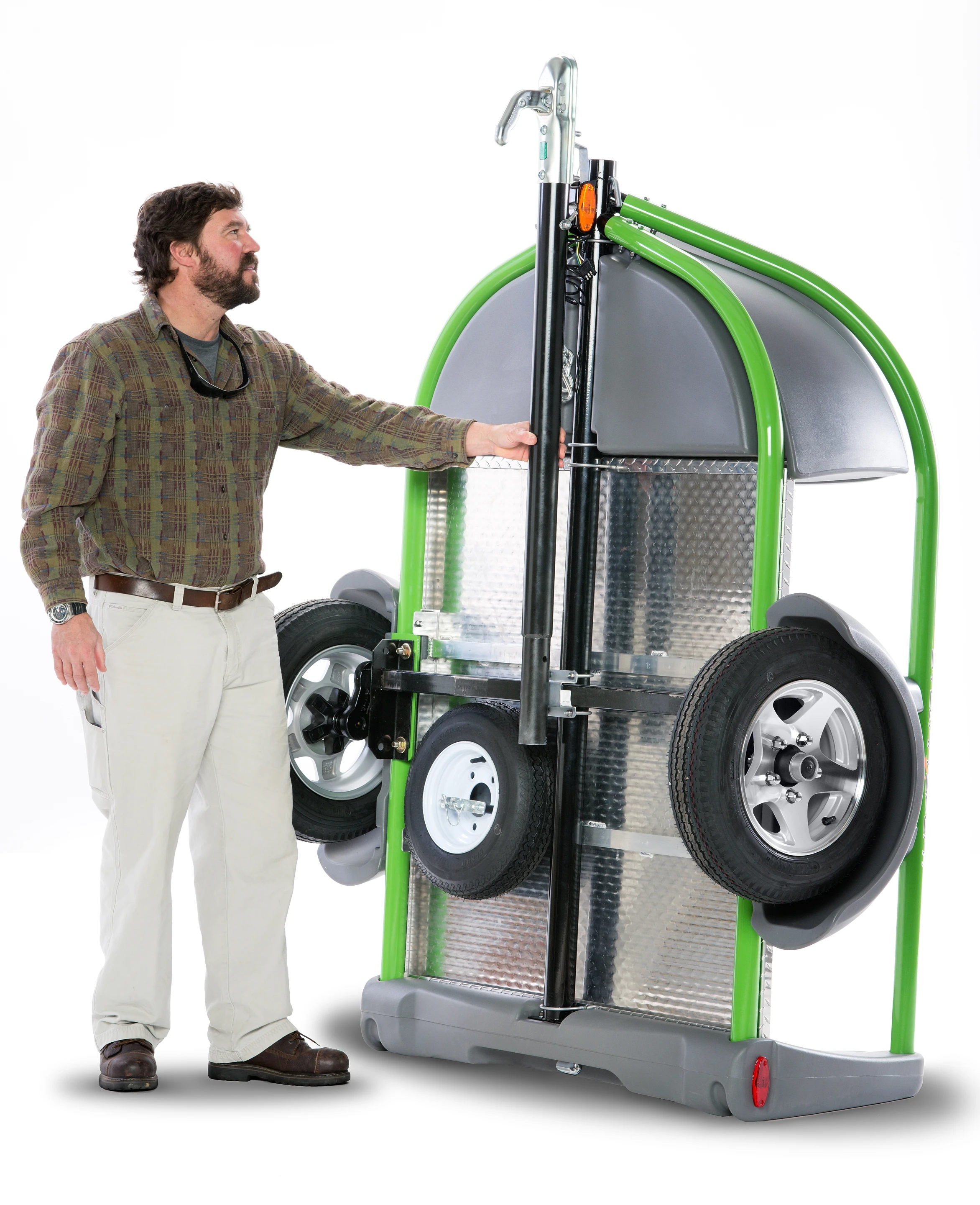 The GO-Easy stores upright to save space