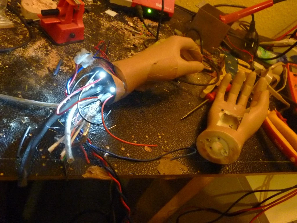 Creating the hands for the clave