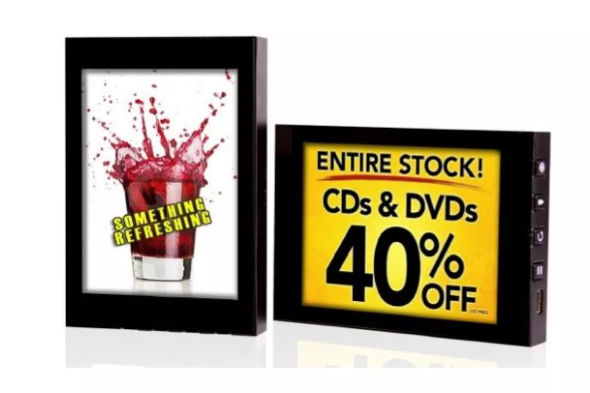 The Video Name Tag is a miniature OLED screen that displays advertising, that retail salespeople wear like a traditional name tag