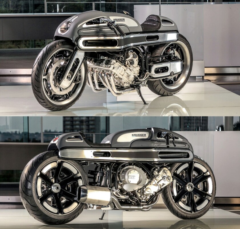 Bertrand's most recent win in the AMD Custom Bike Building World Championship was in 2014 where BMW's 1600cc straight six engine was used to create a custom named "nurb's"