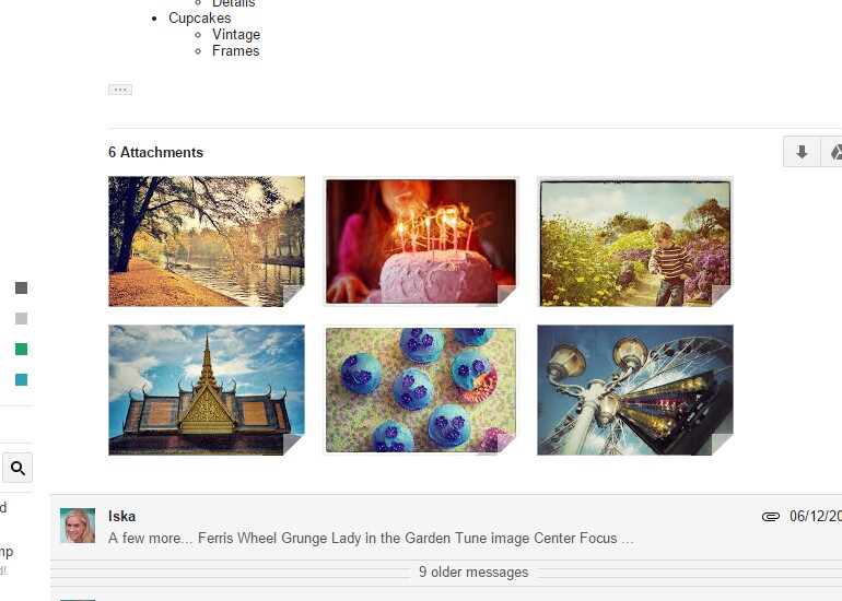A simple search brings up a list of large attachments