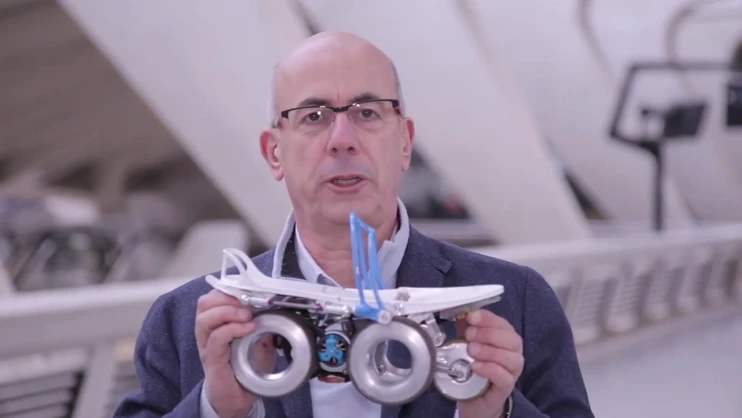 Inventor Paul Chavand and his Rollkers skate