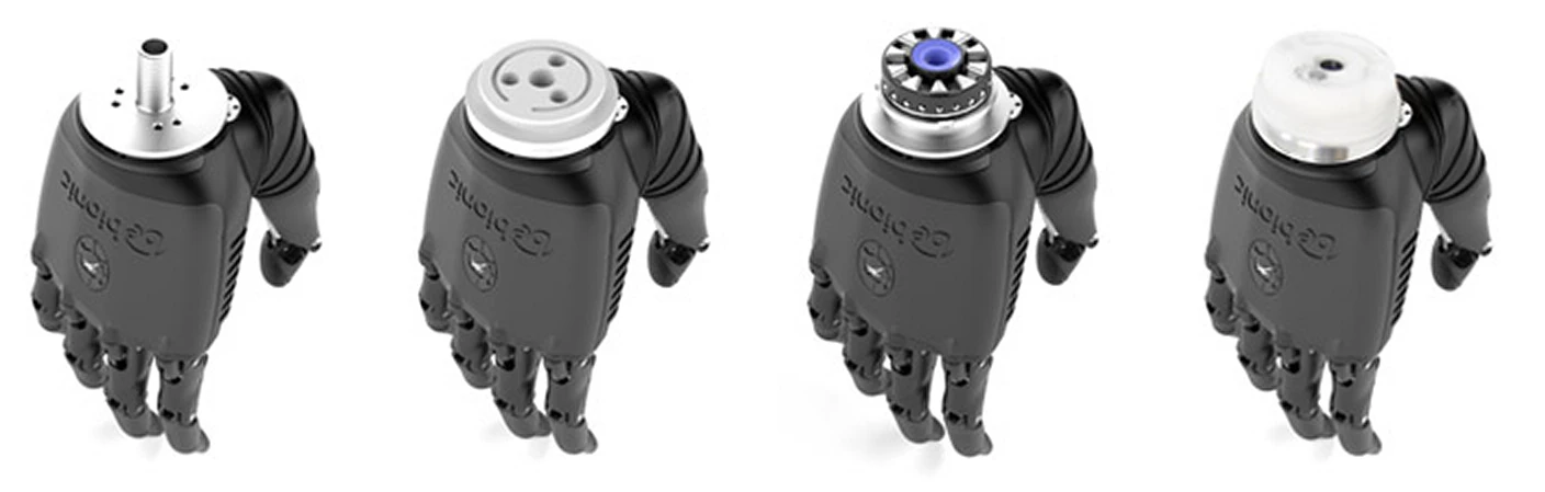 Available wrist configurations for the bebionic3 hand