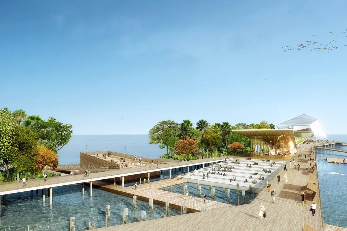 The Pier-Park will be a platform for a multitude of activities and experiences rather than "a singular and heavily programmed destination"