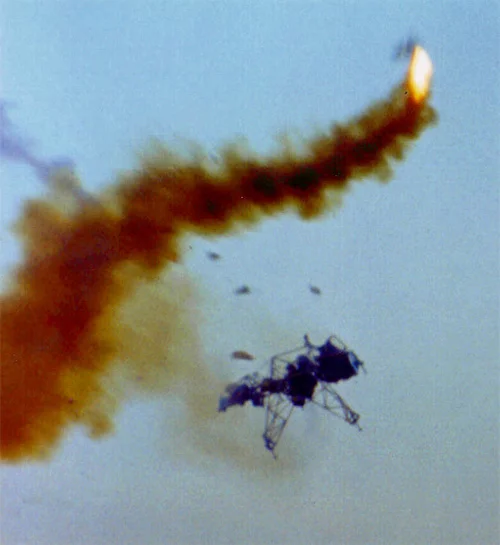 Neil Armstrong ejecting from the LLRV