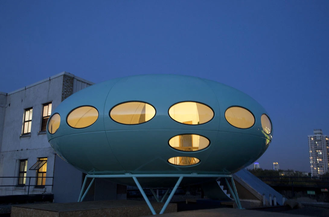 The Futuro House is said to have been intended for use as a prefabricated ski cabin