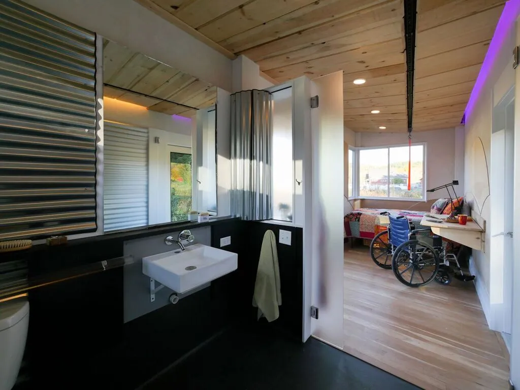 View of the Wheel Pad from the bathroom
