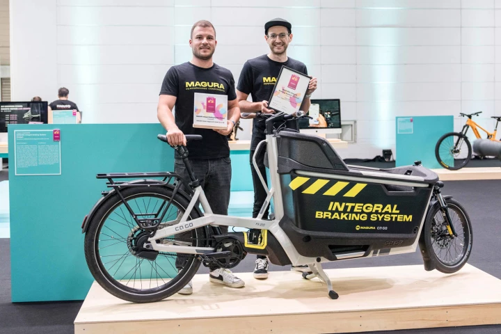Magura's Integral Braking System recently won an award at Eurobike 2024 – the system is debuting on the Ca Go FS e-cargo bike