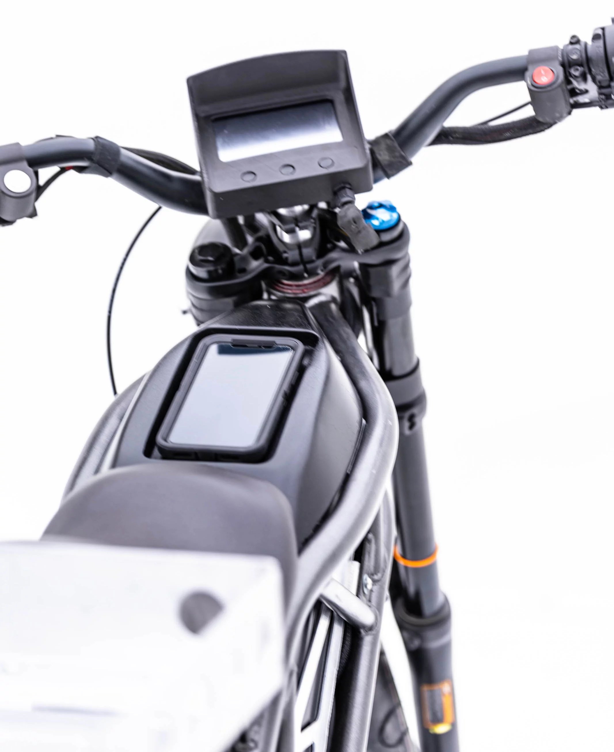 The Armstrong EB1 features a touchscreen display and a smartphone holder
