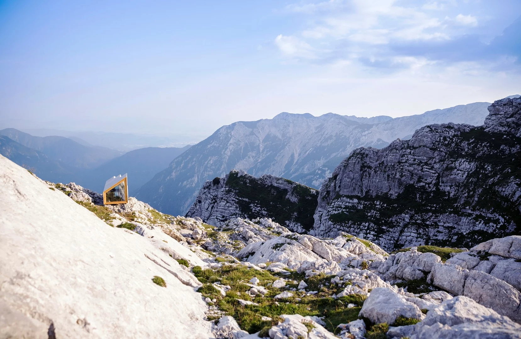 The lodge was created for climbers of Slovenia’s Mt. Skuta