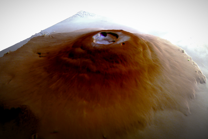 Frost on Olympus Mons