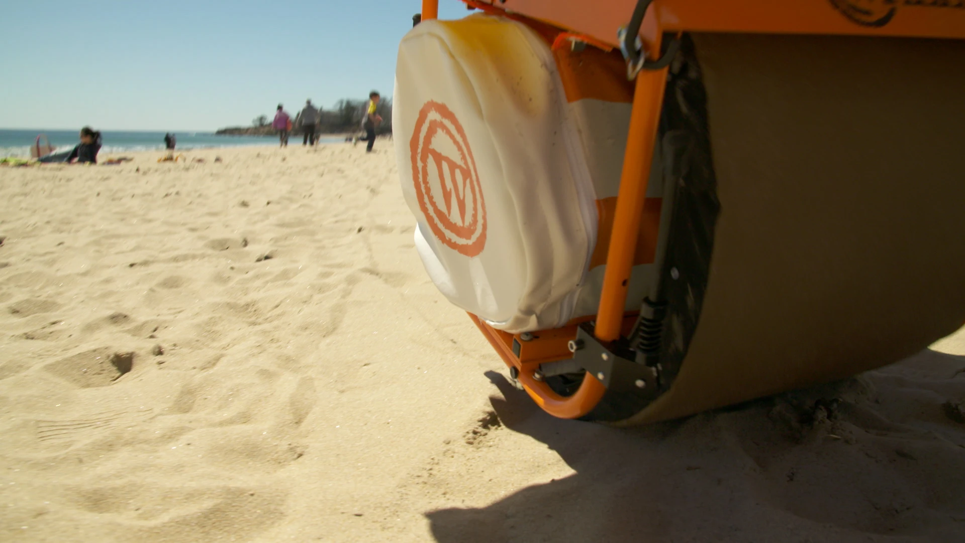 The Wheel uses a unique mono-wheel design to glide over sand, dirt, rock, snow and more