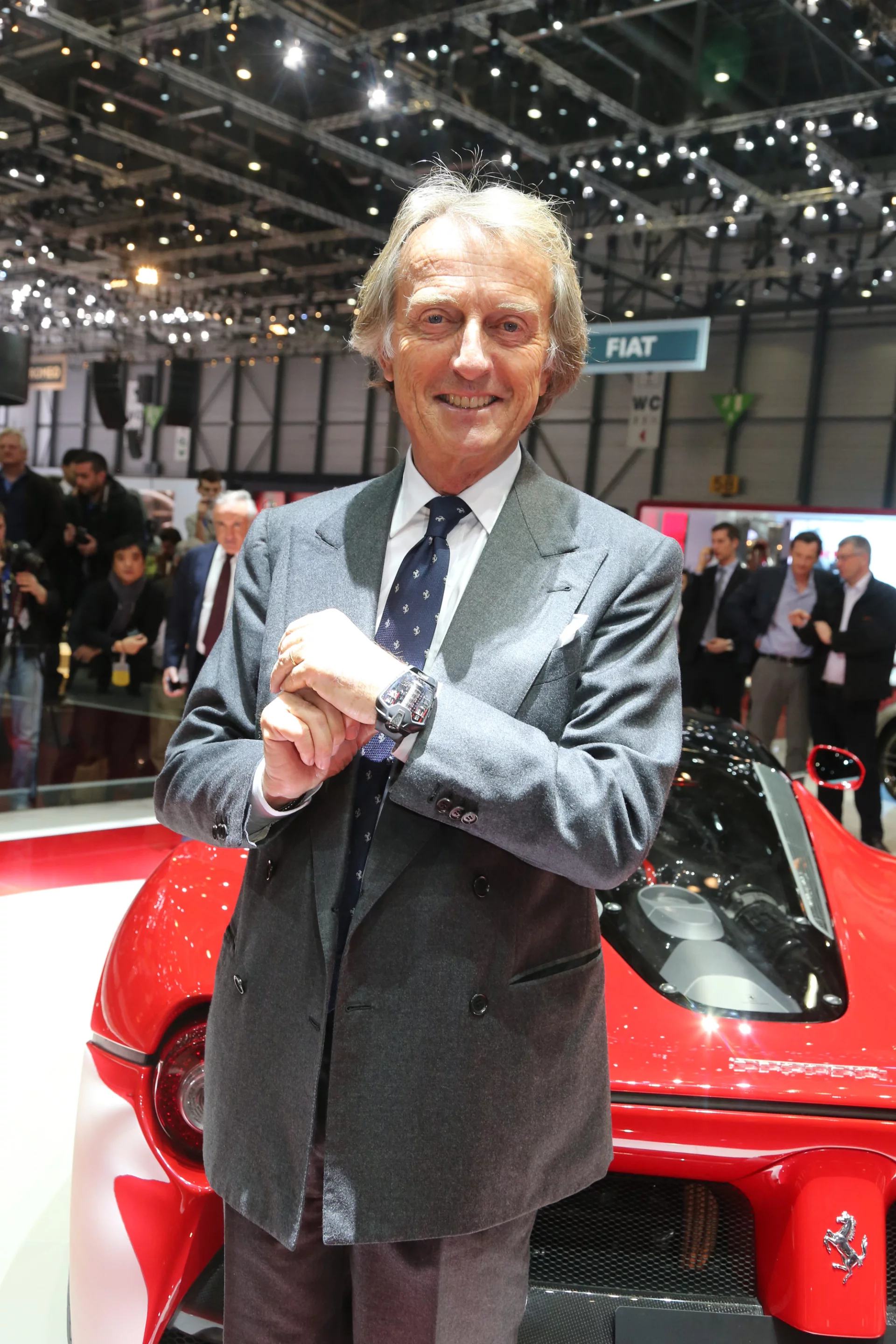 The LaFerrari watch from Hublot is unveiled alongside the car itself