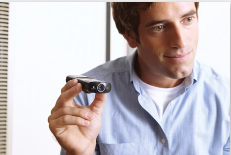 The Logitech Broadcaster Wi-Fi Webcam is small enough to carry around while broadcasting