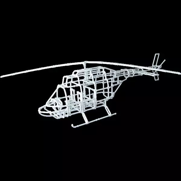 A generic, utility helicopter built with Crossbeams