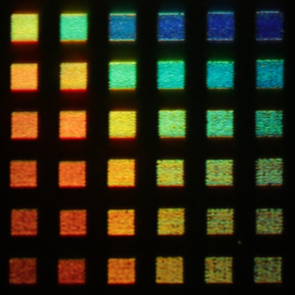 The pixels that make up the display can produce a full range of colors