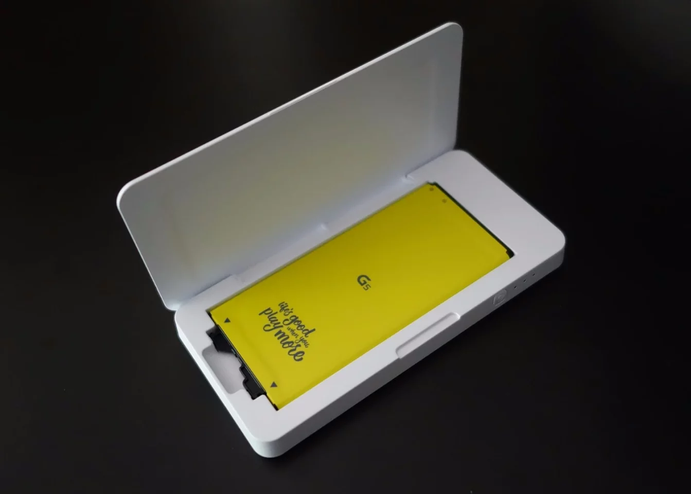 You can slot in a spare – the official LG accessory comes with a charging dock too