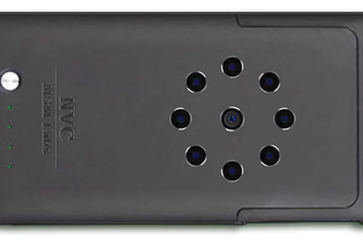 The NVC case has its own infrared camera and LEDs