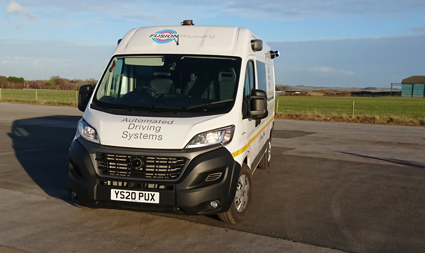 Fusion Processing equips a long-wheelbase Ducato crew van with its Level 4/5 autonomous driving hardware