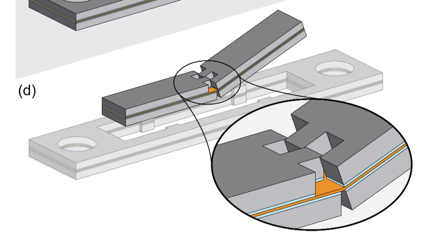 Detail of a typical Mobee hinged joint