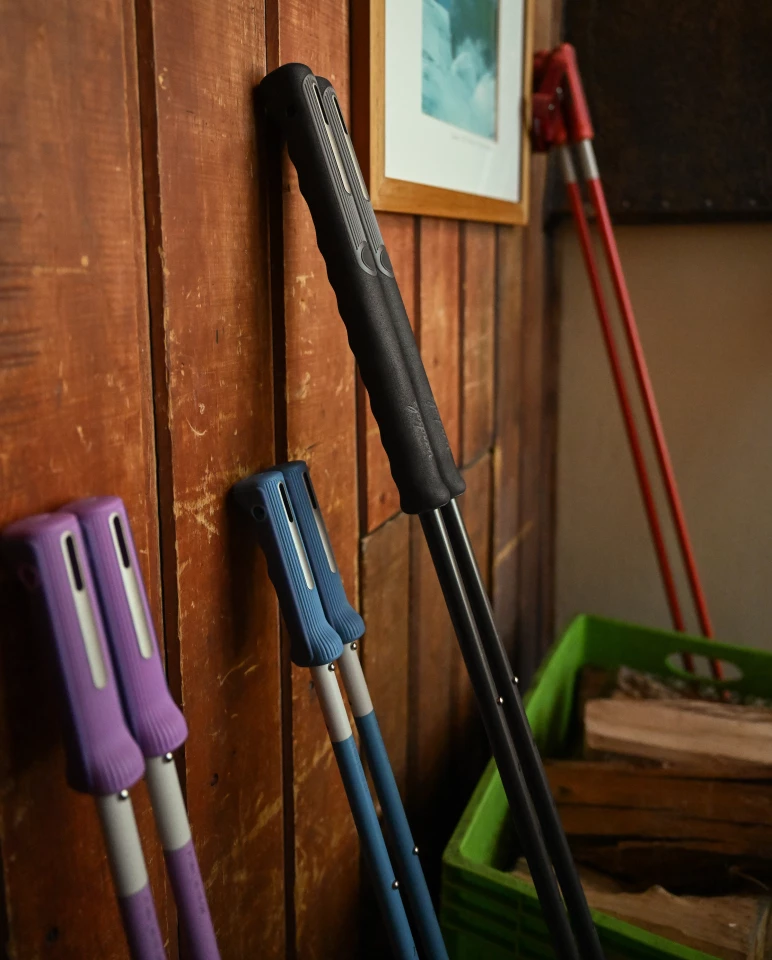 The poles are available in three models and multiple swappable colors