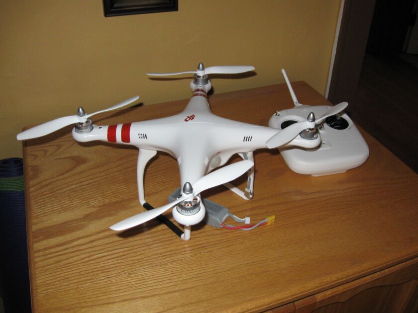 A shot of my DJI Phantom, taken using the camera's built-in flash