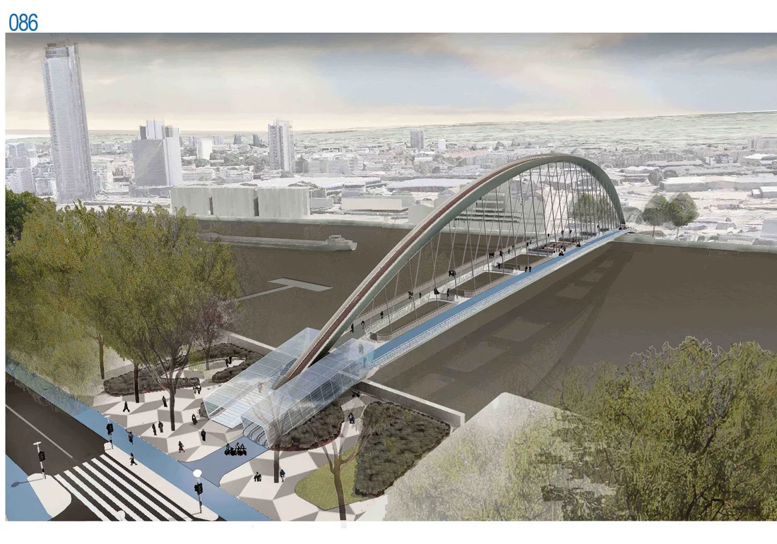 A design with escalator access (Image: NEP Bridge Competition)