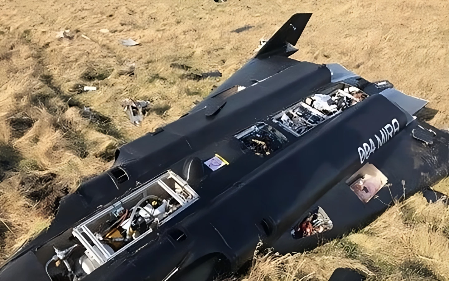 The aftermath of the MIRA I crash on takeoff, scrubbing what would have been the first aerospike rocket test back in May of 2024