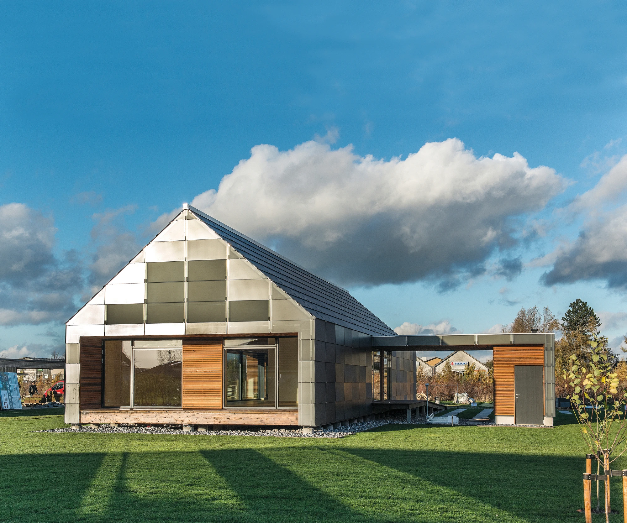 The home measures 156 sq m (1,679 sq ft) and is based on a traditional wooden Danish longhouse design (Photo: Jesper Ray)