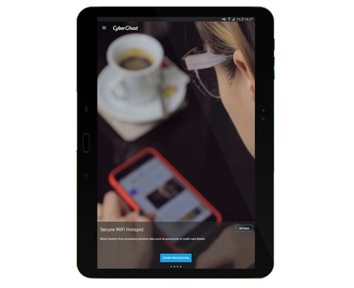 CyberGhost is one example of a VPN that can help protect you over a public Wi-Fi network