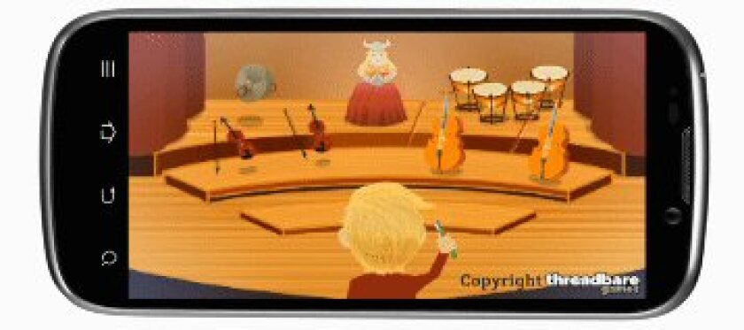 The game "Toothy Orchestra" sees the toothbrush convert into a conductor's wand